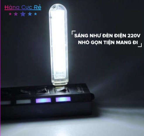 [HCM]MẪU MỚI Đèn LED 6 bóng cổng USB uốn dẻo 360