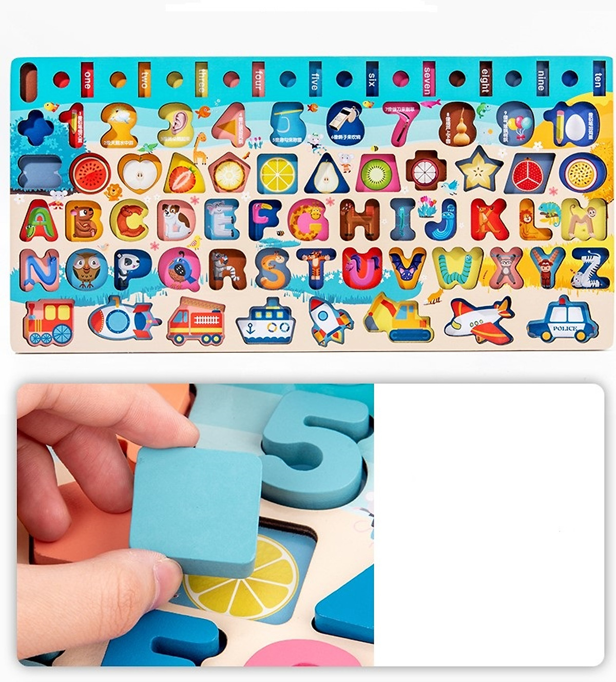 Đồ wooden toy 6 in 1