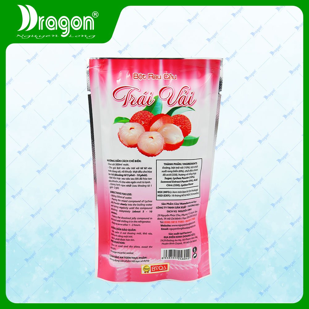 Bột Rau Câu Trái Vải DRAGON 86G
