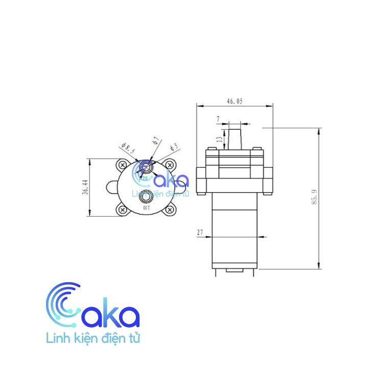 Máy Bơm Nước Tạo Áp Mini 12V MB385 – Hiệu Suất Cao