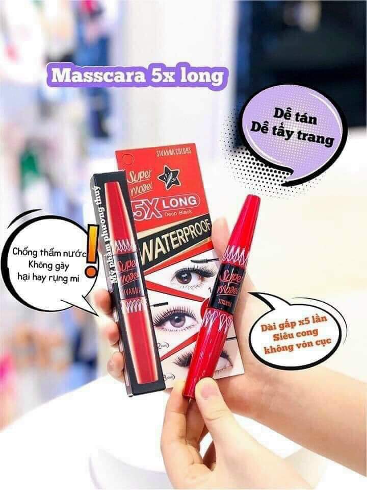 Mascara 2 đầu 5X Long Thái Lan - dày và cong mi