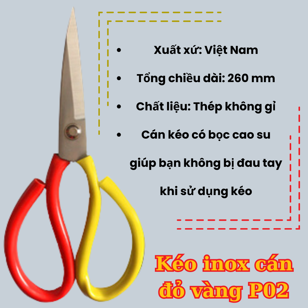 Kéo inox cắt cành cán đỏ vàng, kéo cắt cành sắc bén, kéo làm bếp, kéo làm vườn, tỉa cành (Vườn Sài Gòn - Vuon Sai Gon)