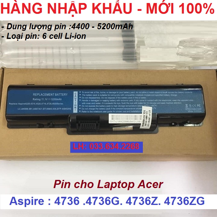 Pin cho laptop acer aspire 4736 4736g 4736z 4736zg - pin cho laptop 4736