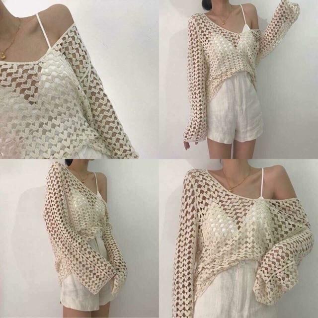 Áo lưới đi biển siêu sang chảnh