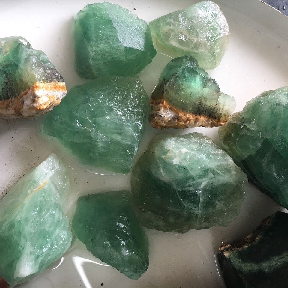 1000GR Đá Thô Màu xanh FLUORITE