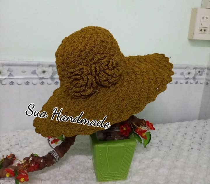 Nón hoa handmade chất liệu sợi dệt Việt Nam