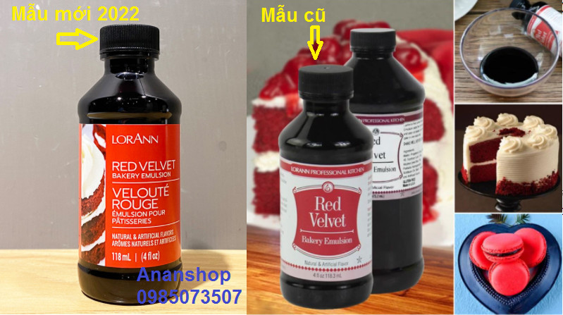 Màu thực phẩm siêu đỏ màu Red Velvet Mỹ 118ml - 473ml