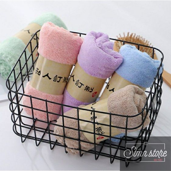 Khăn mặt lông cừu Hàn Quốc 30x50cm loại siêu mềm mịn siêu thấm nước.