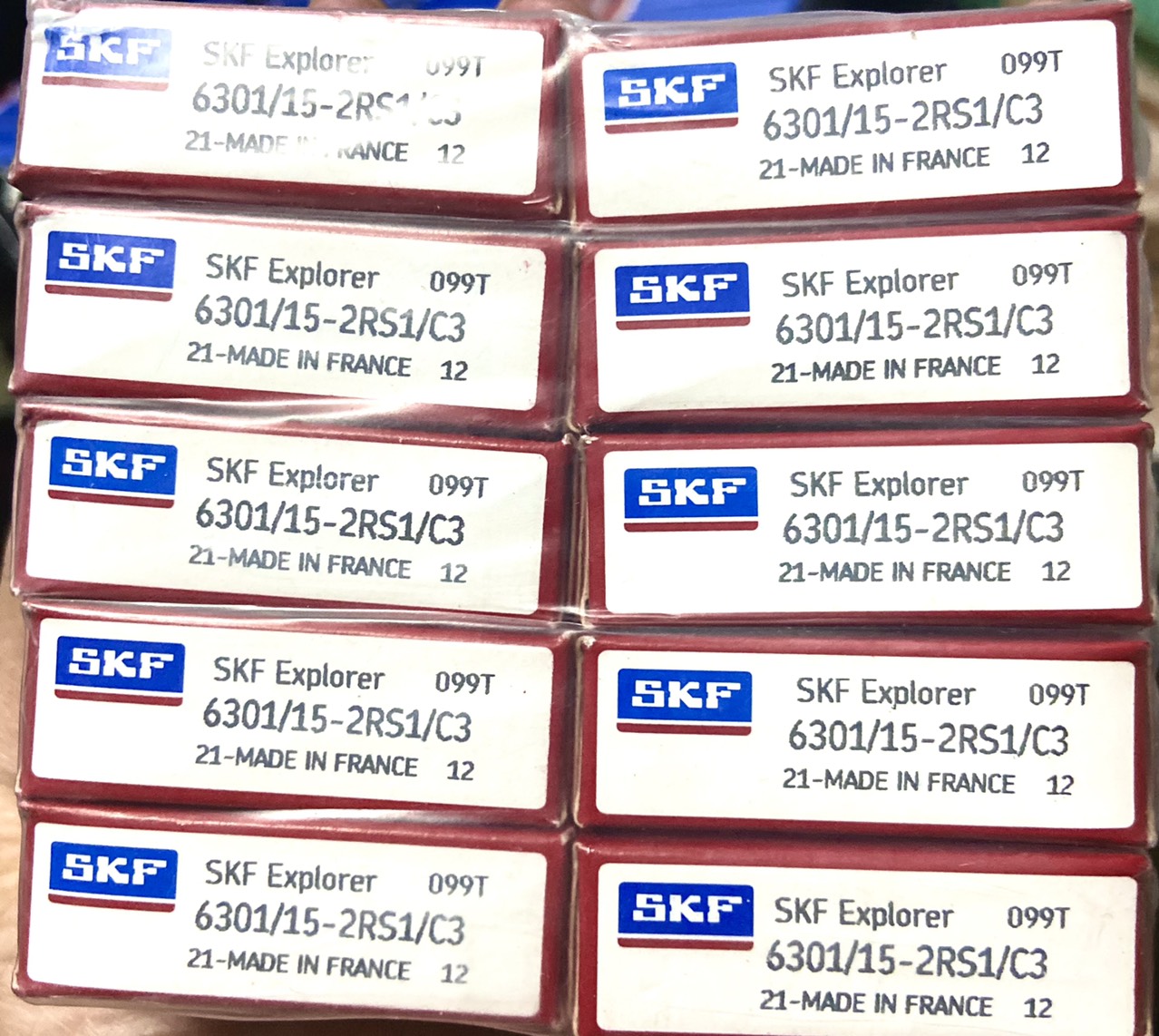 Cặp bạc đạn 6301/15 chế bánh sau ex 135 lên gấp hoặc mâm của ex 150