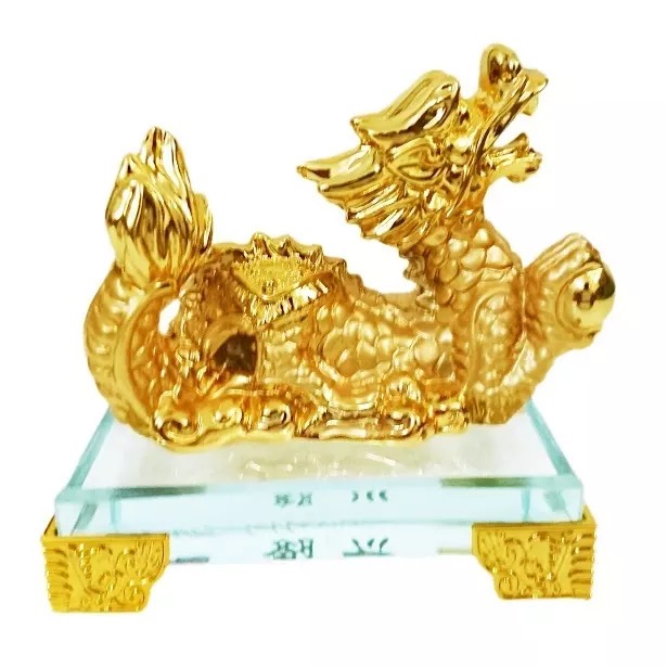 Tượng Rồng Vàng Đế Thủy Tinh