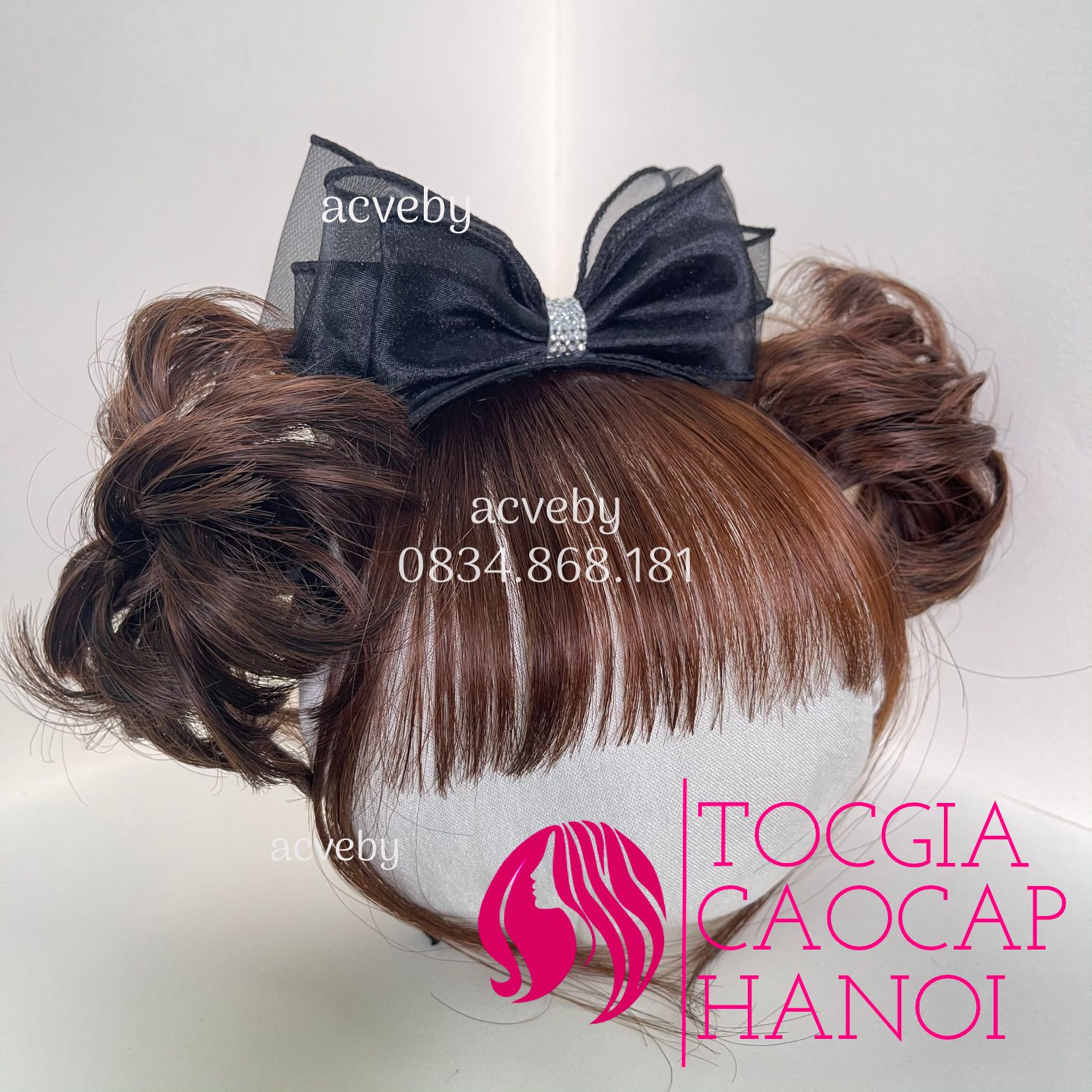 Cài tóc giả nơ cho bé Handmade 100%