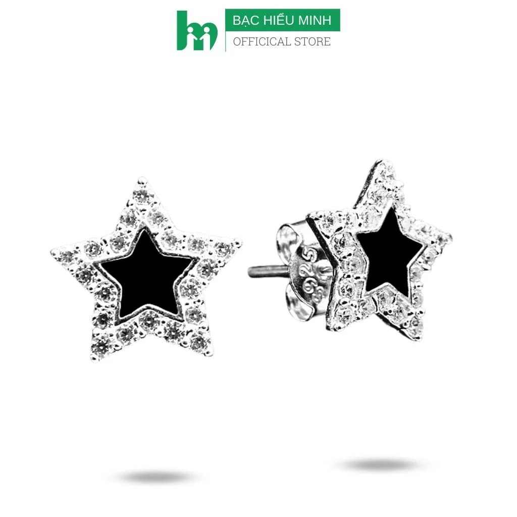 Hoa tai bông tai khuyên tai nữ hình ngôi sao đính đá bạc hiểu minh ht337