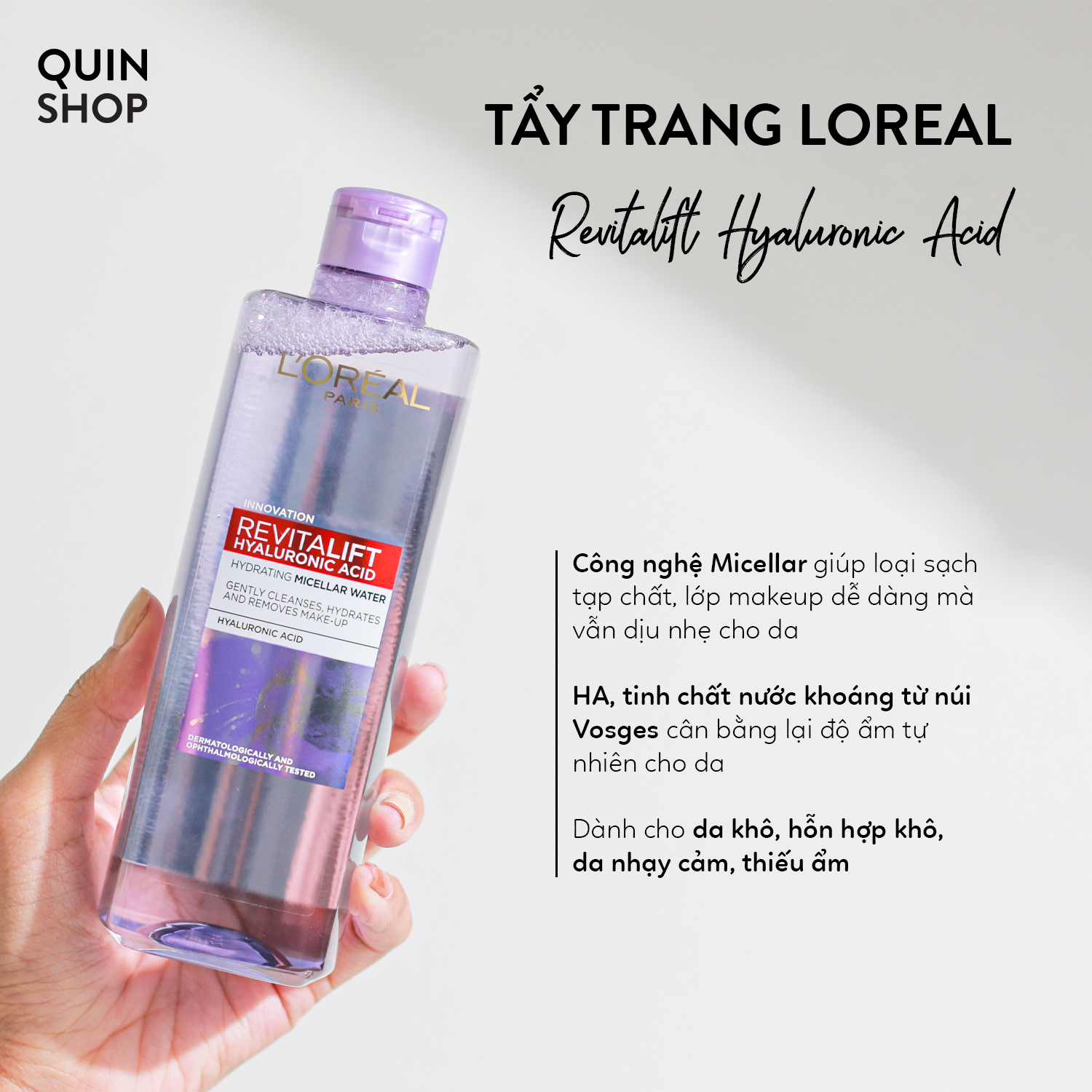 Nước Tẩy Trang Loreal Micellar Water 3 In 1