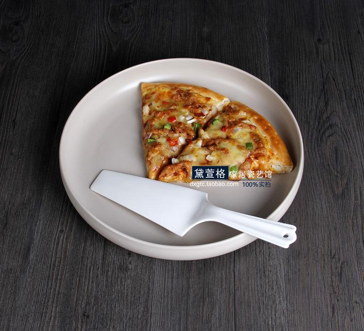 Royaldoulton12 Inch Khay Bánh Pizza Cỡ Lớn Nướng Chịu Nhiệt Cao Gốm Khay Nướng Đục Mờ Khay Đựng Đồ