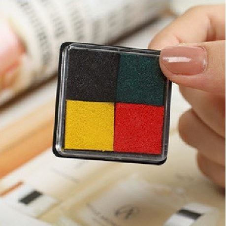 [HCM]Hộp Mực Dấu 4 Màu Mini
