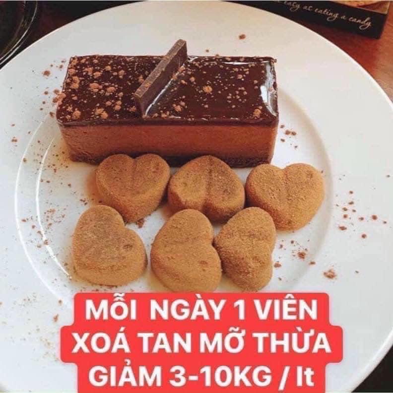 [40 viên] Kẹo socola giảm cân đan mạch hộp hồng