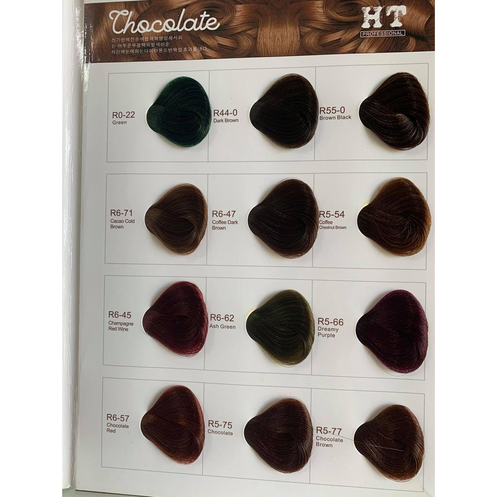 Thuốc Nhuộm phủ bạc cân bằng Chocolate HT Hàn Quốc 100ml