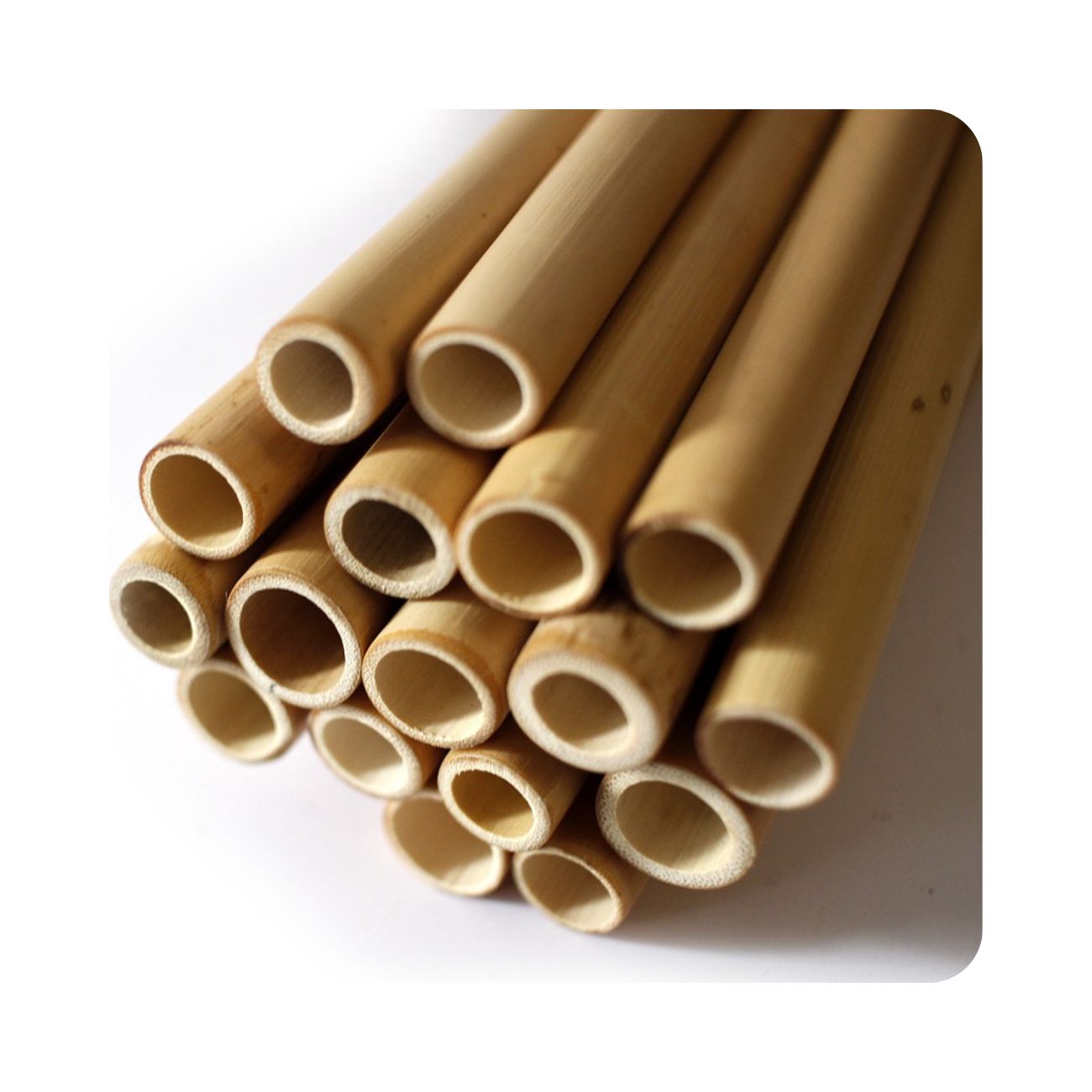 Natural bamboo straws - One4One