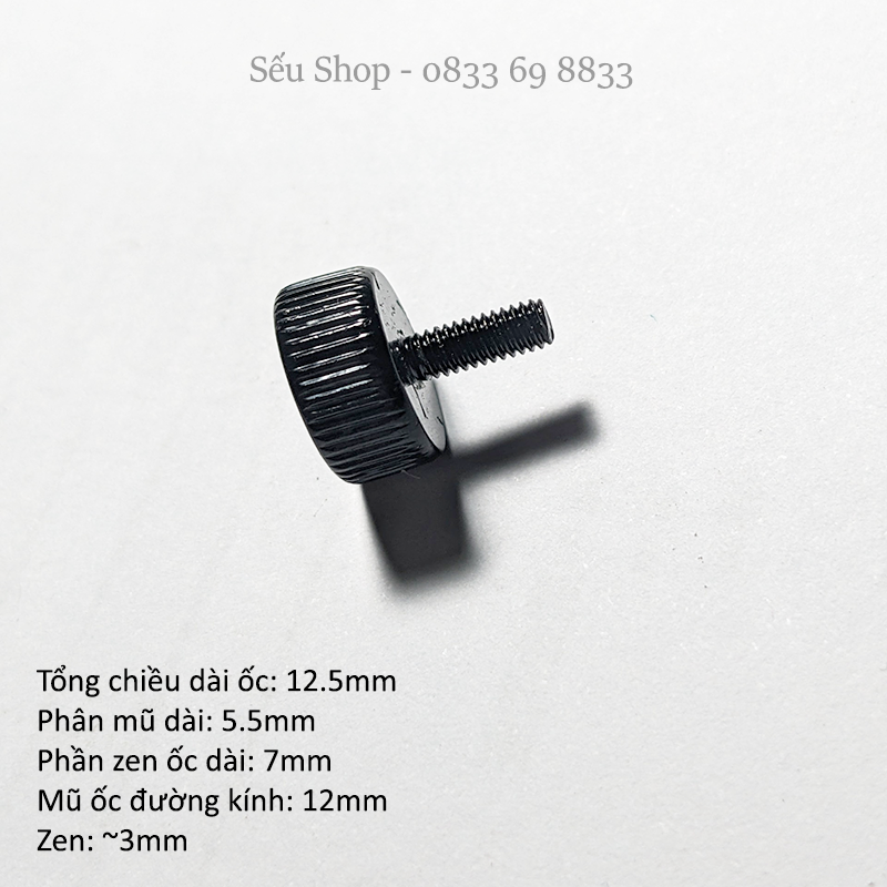 Ốc vặn tay cho case máy tính mặt kính - giá lẻ 1 chiếc