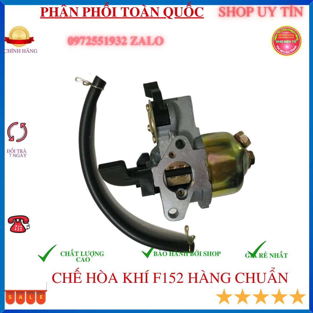 chế hòa khí máy bơm nước chạy xăng máy đứng F152