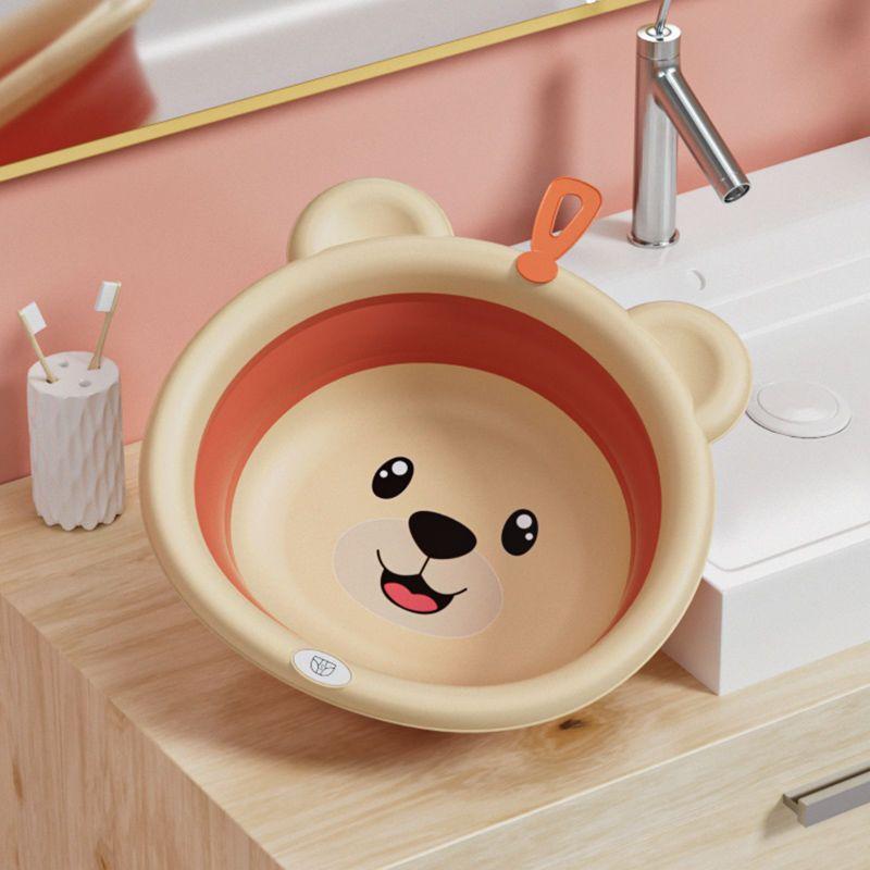 Chậu thau gấp gọn mini  hình gấu