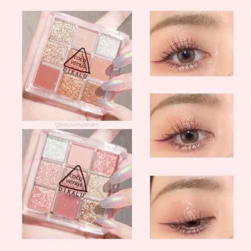 [HCM]Phấn mắt nhũ 9 ô dikalu coco venus
