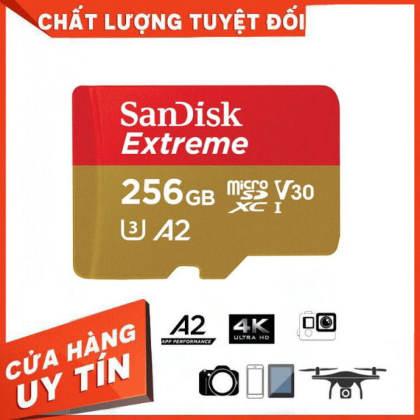 [Hãng Phân Phối Chính Thức] Thẻ Nhớ MicroSDXC SanDisk Extreme V30 A2 256GB 160MB/s SDSQXA1-256G-GN6MN - Bảo Hành 3 Năm Miên phí Đổi trả 7 Ngày