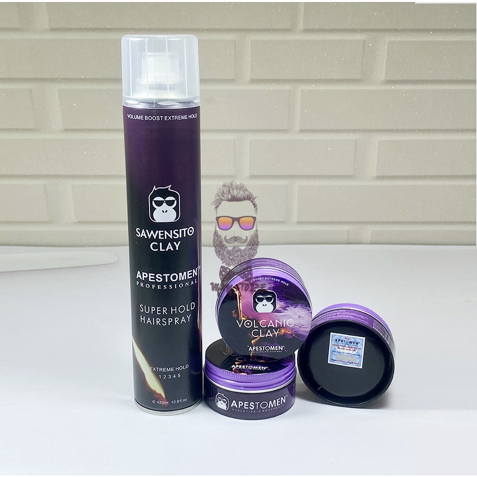 COMBO Gôm + Sáp Volcanic Clay Tạo Kiểu Và Giữ Nếp Cho Tóc