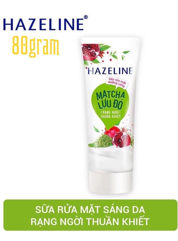 1 tuýp sữa rửa mat Hazeline Matcha Lựu Đỏ 80g