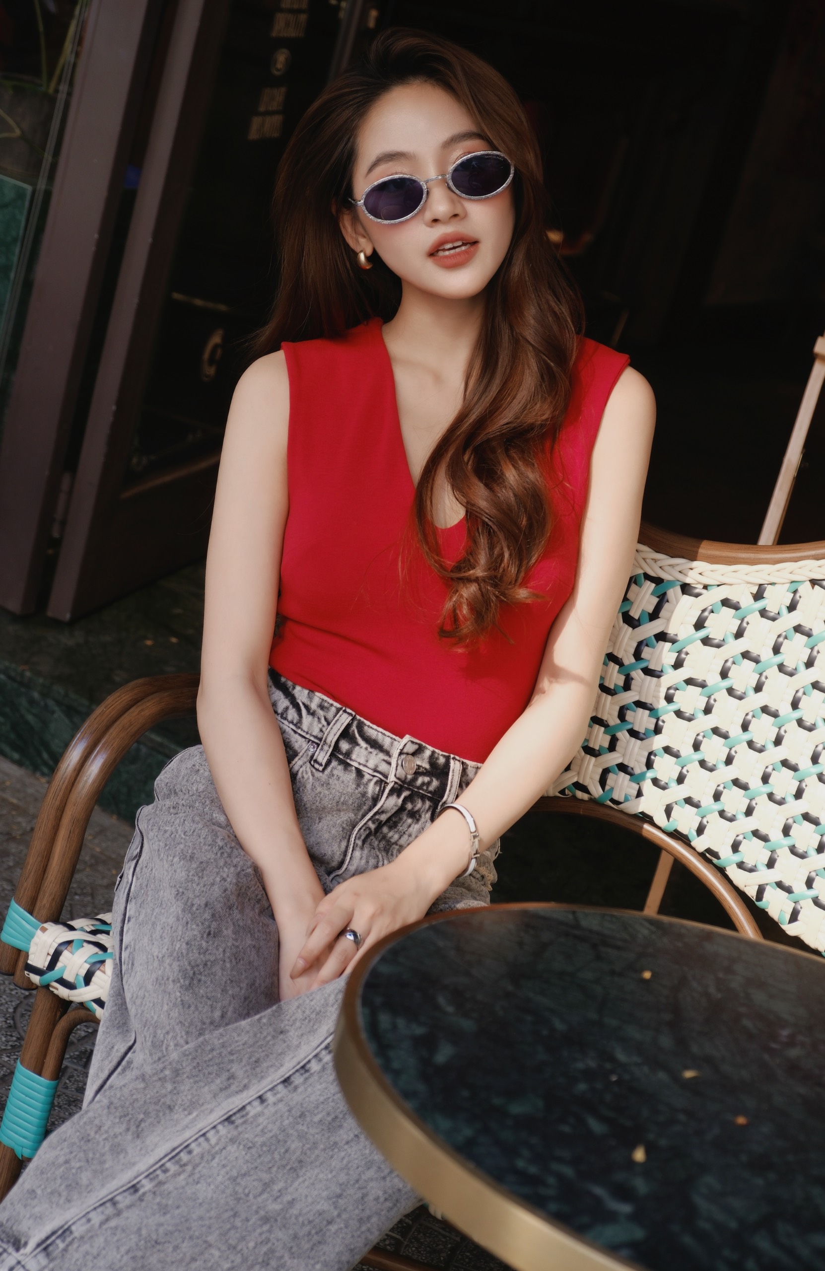 Quần jeans ống suông BASIC RIO JEANS