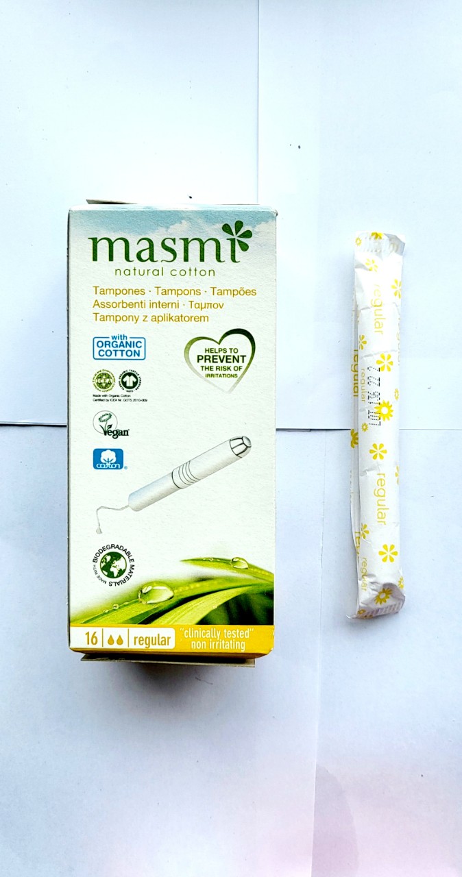 Tampon Masmi Organic Cotton có cần đẩy ( 1 thỏi )