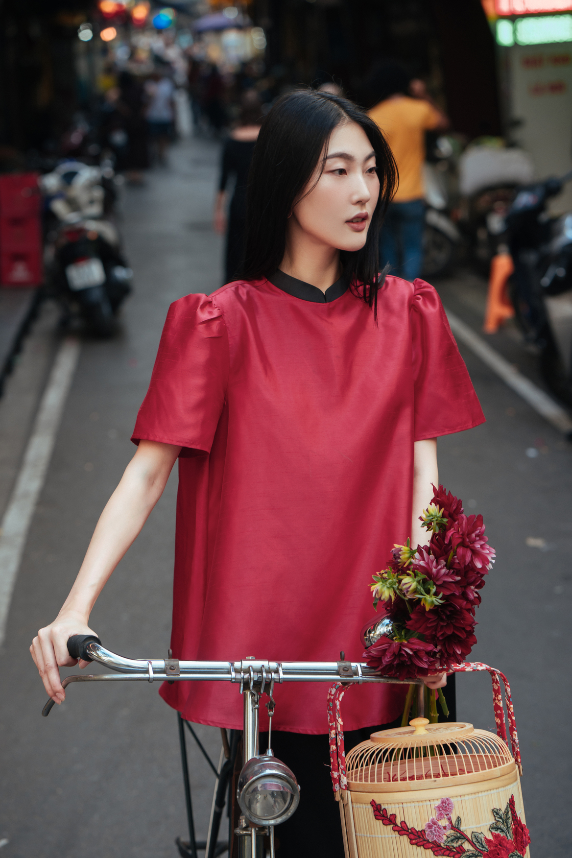 Áo suông dáng xòe Ngọc Điểm - Đing Đang