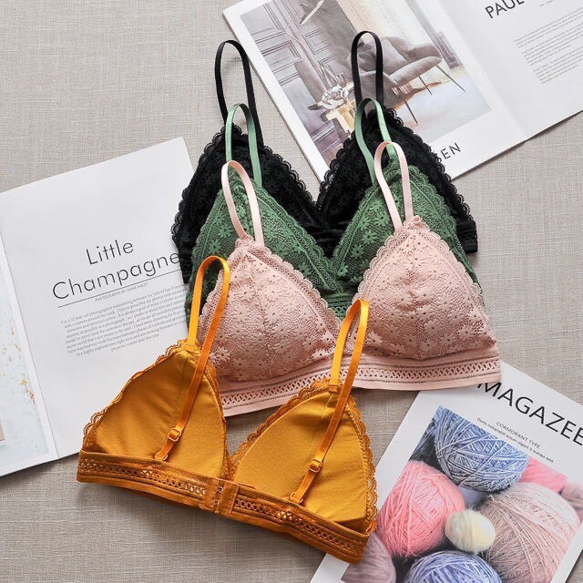 Áo bra ngàn hoa mút mỏng cài sau 7338