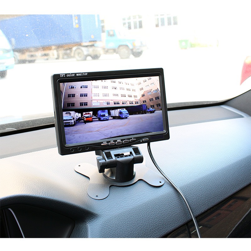 Combo Màn Hình 7 inch + Camera Lùi 4 mắt led Vuông 12V ( giá 1 bộ màn hinh + camera lùi )