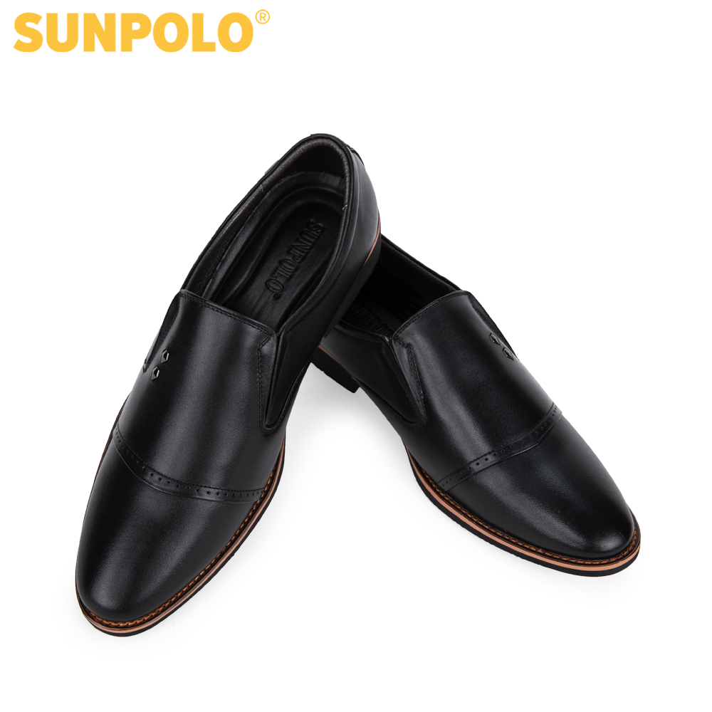 Giày nam da bò công sở SUNPOLO SPH309 (Đen, Nâu)