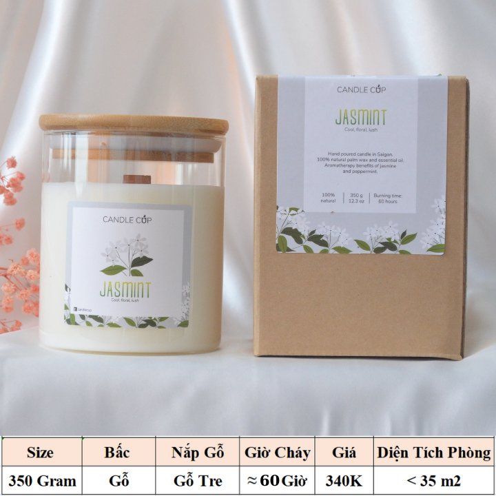Nến Thơm an toàn Candle Cup AGAYA - MÙI JASMINT