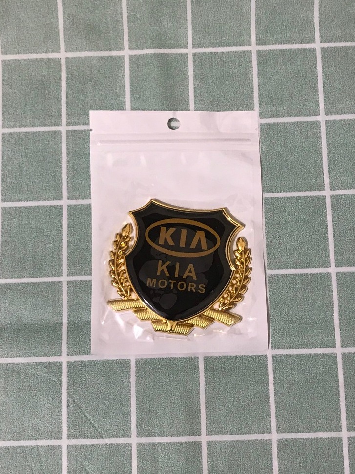 Tem logo bông lúa màu vàng hãng xe kia cao cấp