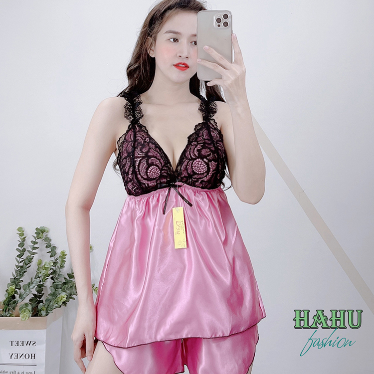 Đồ ngủ ren nữ bigsize không mút lụa phi 2 dây ren mịn mịn quyến rủ DN2