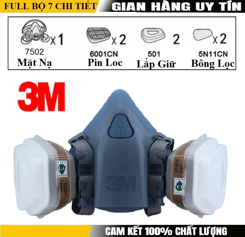 Mặt nạ phòng độc 3m 7502