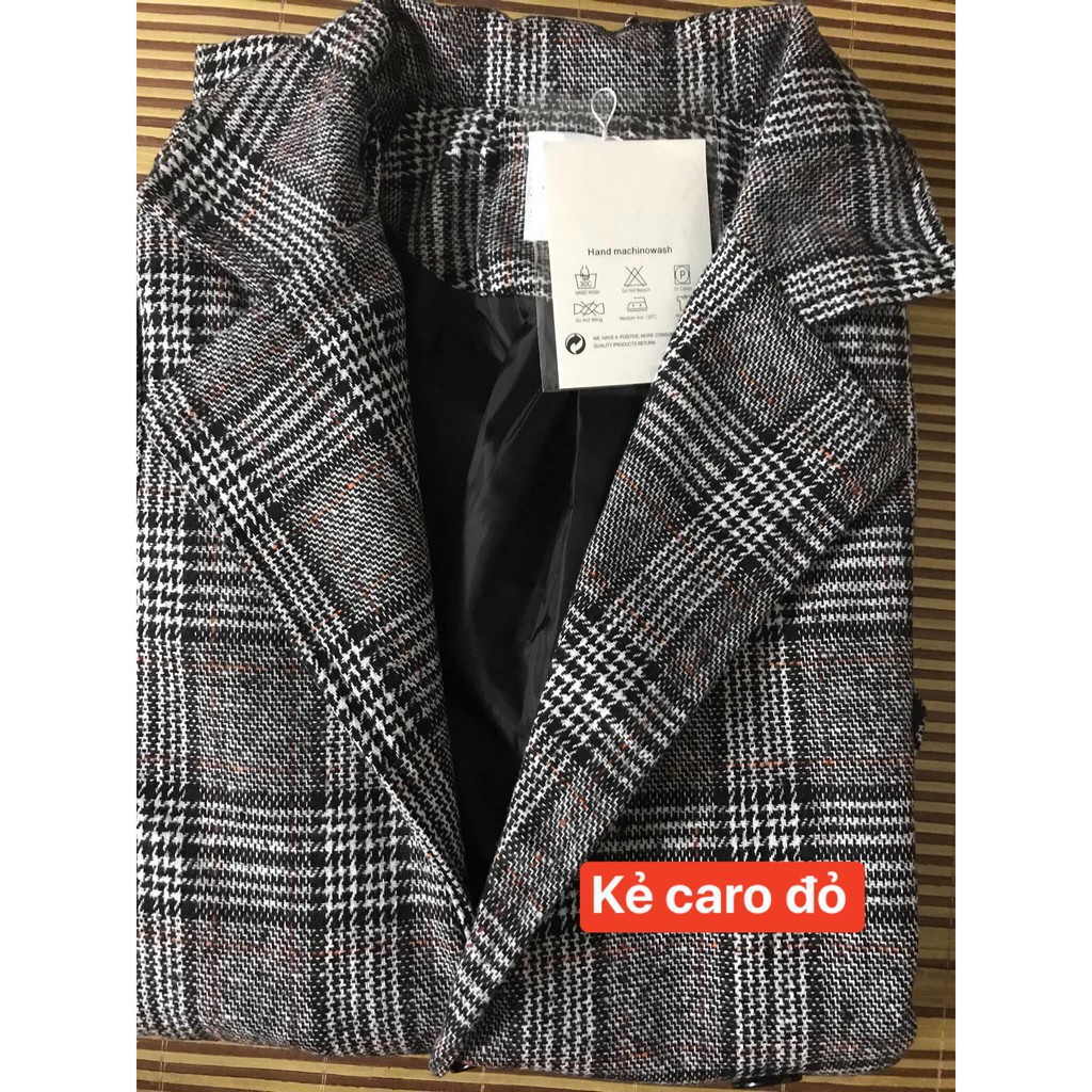 ÁO KHOÁC DẠ KẺ NỮ ĐẸP