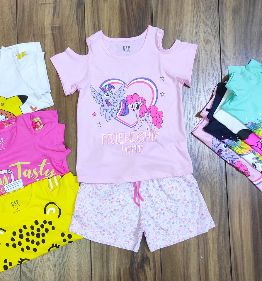 BỘ THUN XUẤT DƯ BÉ GÁI SIZE ĐẠI