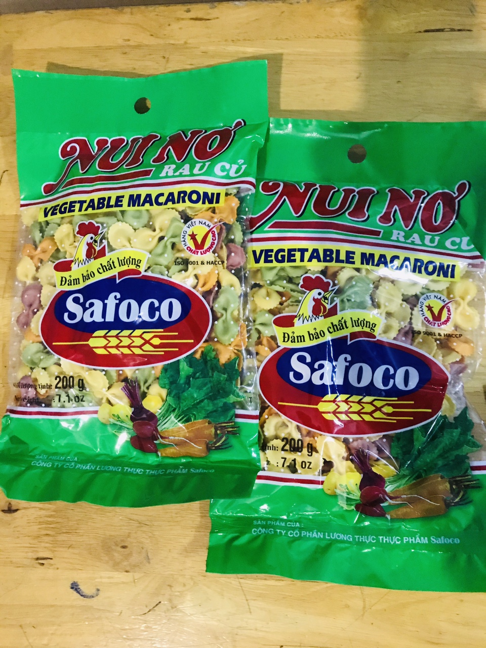 [COMBO 2 GÓI NUI] Nui Nơ Rau Củ 200 Gram Safoco