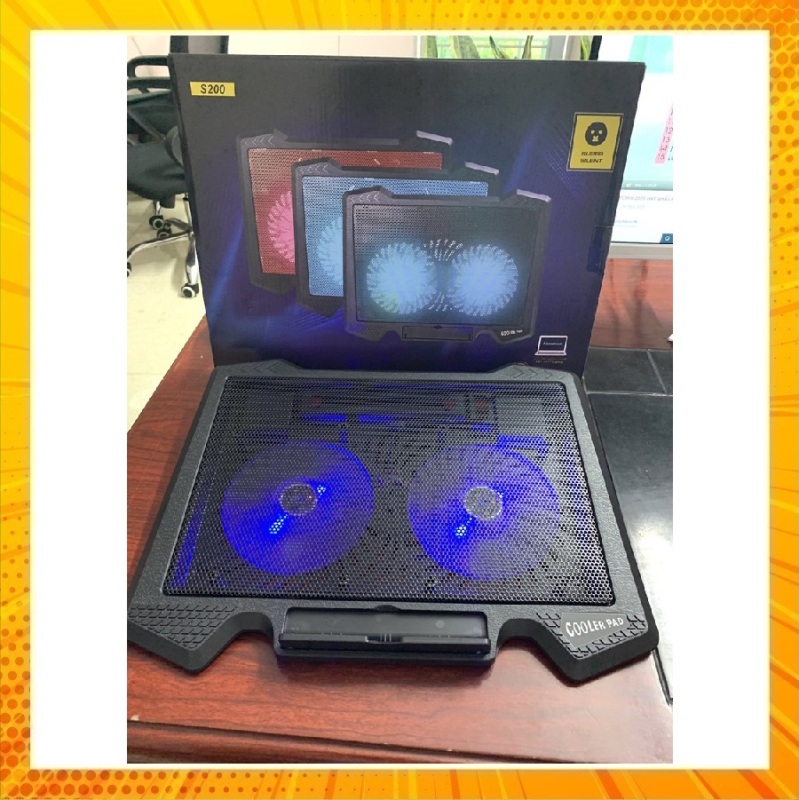 Bảng giá Đế Tản Nhiệt Laptop Cooler Pad S200 - Fan Notebook Cooler Pad S200n Led Phong Vũ