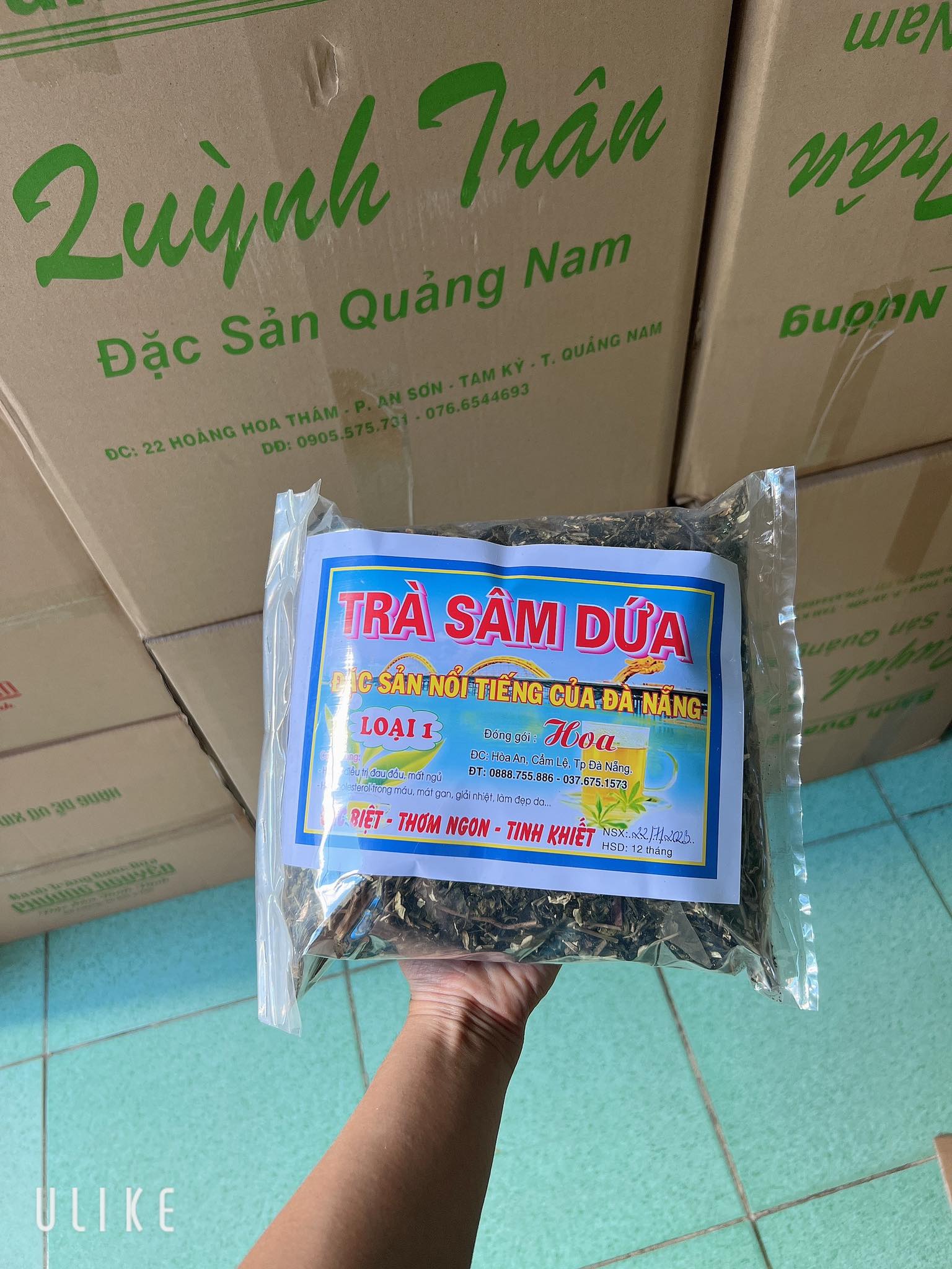 COMBO 3 GÓI TRÀ SÂM DỨA ĐÀ NẴNG LOẠI 500G - date mới