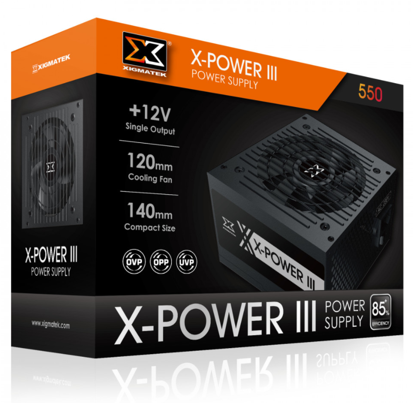 Nguồn XIGMATEX X-POWER III 550 500W Chính hãng (2x4+4pin, 6+2pin). VI TÍNH QUỐC DUY