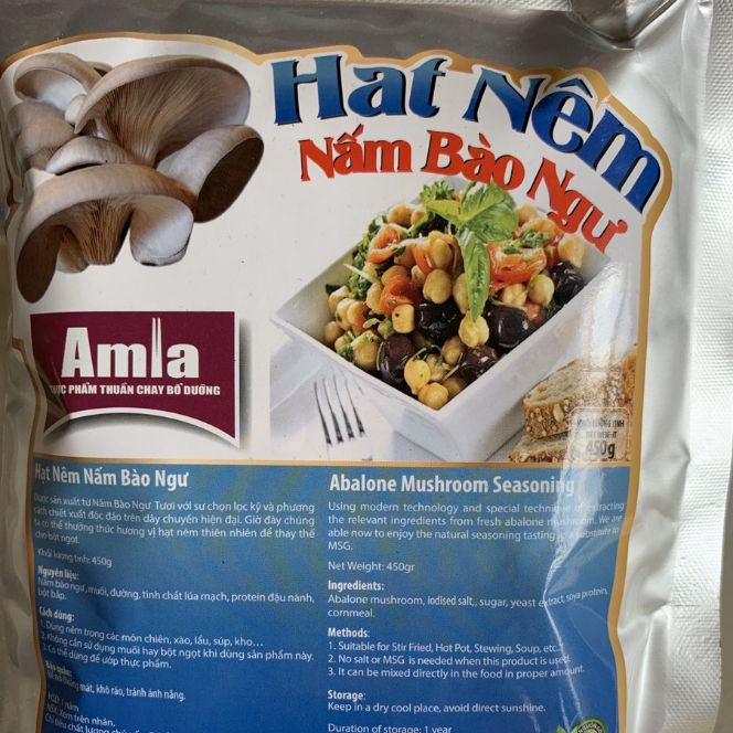 Hạt nêm nấm bào ngư chay