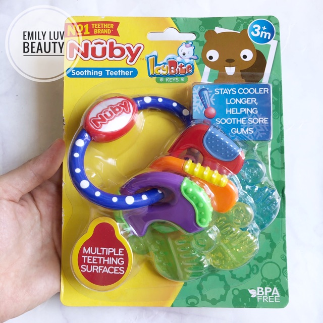 Gặm nướu silicon Nuby cho bé 3M+