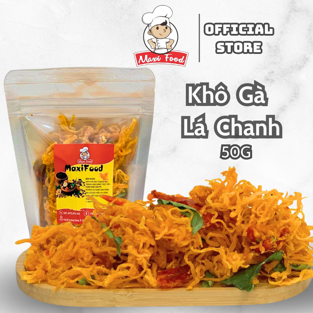50g khô gà lá chanh maxifood