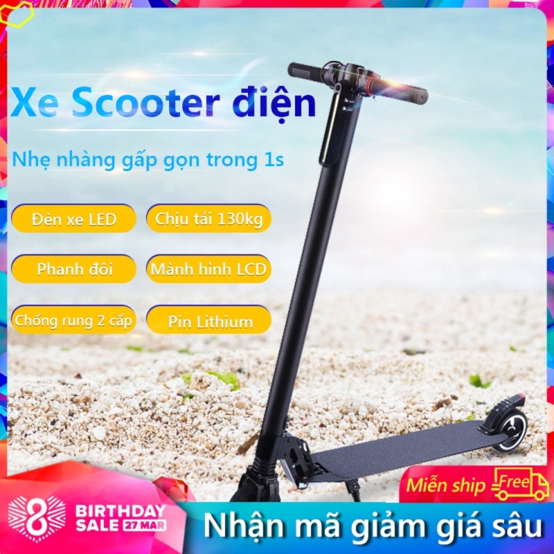 Giá bán Xe Scooter xe trượt điện mini có thể gấp thanh thiếu niên nam nữ đi làm đi học tiện lợi Tops Market
