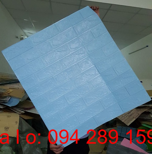 30 tấm xốp dán tường màu xanh ngọc giả gạch 3D dán tường , mua miếng xốp giả gỗ ốp dán tường bán giá rẻ sỉ, tấm xốp dán tường